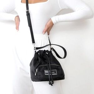 Missguided Nylon Bucket Bag in Black